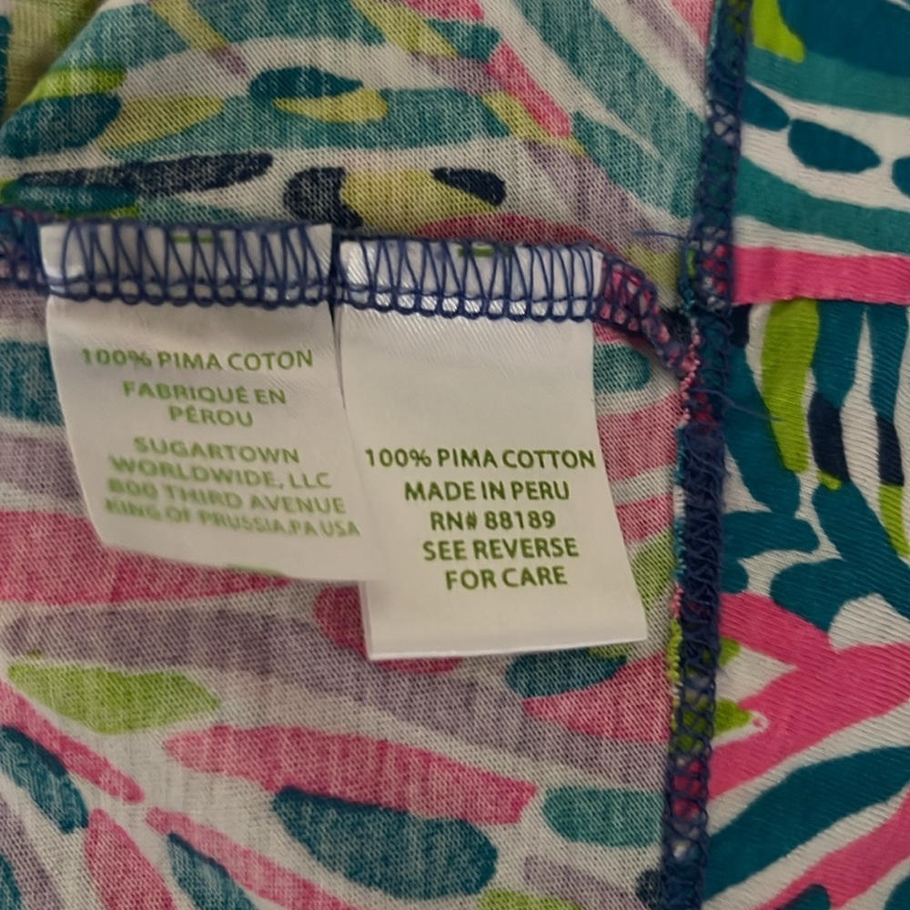 Lilly Pulitzer Palmira Dress Indigo Palm Reader Size Medium - Picture 7 of 8